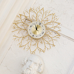 Часы настенные из металла золотые с белым циферблатом Current Time варинант исполнения - 4 | Loft Concept в Нижнем Новгороде