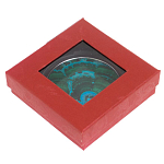 Зеркало карманное складное круглое из натурального камня Малахит с Хризоколлой в подарочной упаковке Silver Stone Mirrors варинант исполнения - 4 | Loft Concept в Нижнем Новгороде