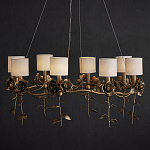 Люстра с каркасом в виде цветков розы и тканевыми абажурами Flowers and Fox Roses варинант исполнения - 4 | Loft Concept в Нижнем Новгороде