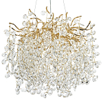 Люстра с хрустальными подвесками на металлических ветках Fairytree Light Gold Chandelier 10 варинант исполнения - 1 | Loft Concept в Нижнем Новгороде