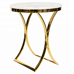 Кофейный столик на подстолье золотого цвета Noelle варинант исполнения - 1 | Loft Concept в Нижнем Новгороде