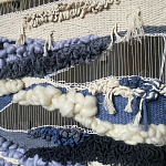 Современное ткачество гобелен в синих оттенках Blue Undine II варинант исполнения - 2 | Loft Concept в Нижнем Новгороде