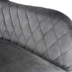 Барный стул со спинкой и подлокотниками на 4-х деревянных ножках Douglas Rhombus Серый Велюр варинант исполнения - 4 | Loft Concept в Нижнем Новгороде