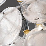 Люстра из белых стеклянных дисков на серебрянном каркасе White Glowing Reflectors варинант исполнения - 6 | Loft Concept в Нижнем Новгороде