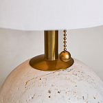 Настольная лампа на круглом основании из натурального камня Bartolomeo варинант исполнения - 2 | Loft Concept в Нижнем Новгороде