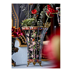 Ваза из фарфора черная с цветочной росписью и бронзовой стрекозой Spring Garden варинант исполнения - 5 | Loft Concept в Нижнем Новгороде