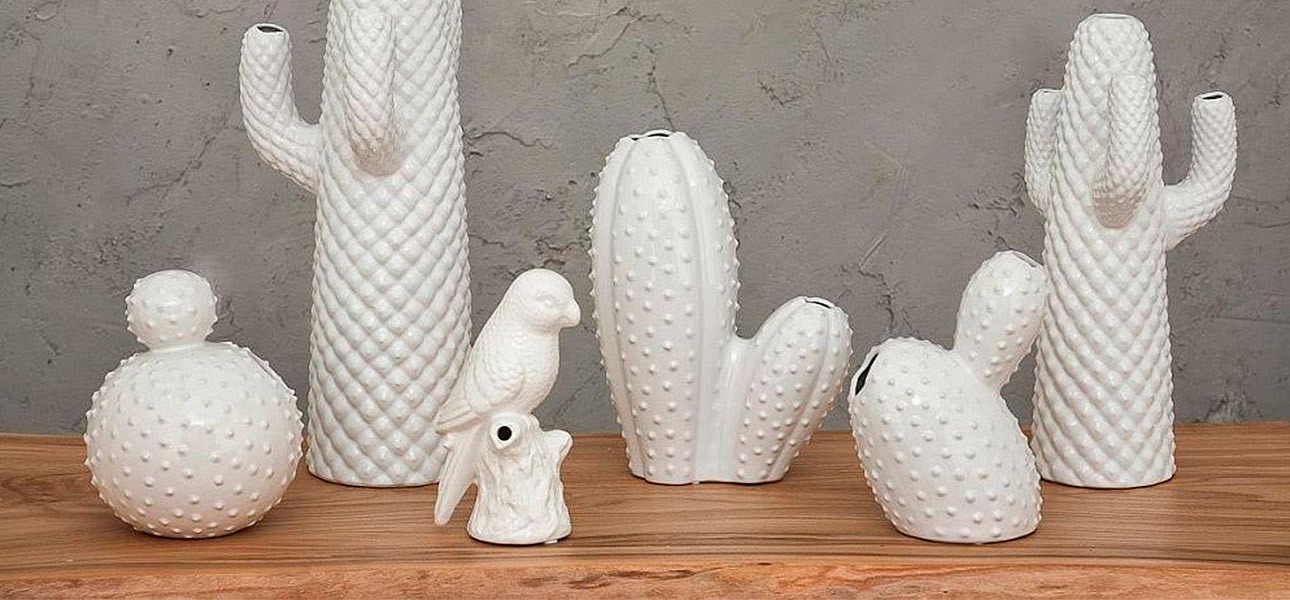 Фигурка керамика белый кактус White Cactus - Loft-Concept в Нижнем Новгороде