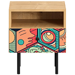 Прикроватная тумба с изображением на ящике Elise Nightstand варинант исполнения - 17 | Loft Concept в Нижнем Новгороде