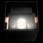 Уличный настенный светильник светодиодный формы куб черного цвета из металла Urban Minimalist варинант исполнения - 5 | Loft Concept в Нижнем Новгороде