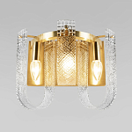 Бра с металлическим основанием золотого цвета и хрустальными подвесками Textured Glass варинант исполнения - 2 | Loft Concept в Нижнем Новгороде