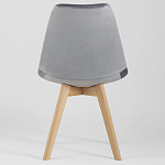 Стул с мягким велюровым сиденьем Arvika Grey варинант исполнения - 4 | Loft Concept в Нижнем Новгороде