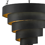 Подвесной светильник в форме спирали черный с золотой внутренней отделкой Warm Glow варинант исполнения - 1 | Loft Concept в Нижнем Новгороде