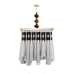 Люстра квадратная плетеная с бахромой Wicker Square Chandelier with Tassels варинант исполнения - 1 | Loft Concept в Нижнем Новгороде