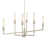 Люстра с 6-ю белыми матовыми плафонами из стекла в форме цилиндра Longitude варинант исполнения - 3 | Loft Concept в Нижнем Новгороде