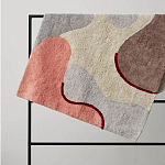 Ковер из хлопка с абстрактным принтом бежевого цвета Elysian Flow Blush варинант исполнения - 6 | Loft Concept в Нижнем Новгороде