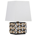 Настольная лампа с фигурным узором и трапециевидным абажуром Сonundrum варинант исполнения - 3 | Loft Concept в Нижнем Новгороде