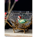 Чаша квадратная из прозрачного стекла с фигурками разноцветных птиц Eden Garden варинант исполнения - 3 | Loft Concept в Нижнем Новгороде