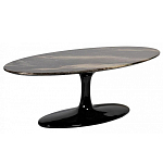 Стол журнальный овальный с столешницей из искусственного мрамора Alonso Gloss варинант исполнения - 2 | Loft Concept в Нижнем Новгороде