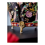 Кашпо из фарфора черная с цветочной росписью и бронзовой стрекозой Spring Garden варинант исполнения - 6 | Loft Concept в Нижнем Новгороде