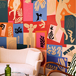 Обои ручная роспись в стиле Арт-деко Jazz Original colourway on painted silk with embroidery варинант исполнения - 3 | Loft Concept в Нижнем Новгороде