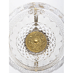 Чаша из рельефного стекла прозрачного цвета на бронзовой подставке Eden Garden варинант исполнения - 4 | Loft Concept в Нижнем Новгороде