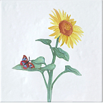 Плитка с узором Подсолнух варинант исполнения - 2 | Loft Concept в Нижнем Новгороде