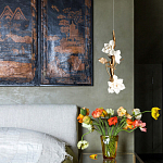 Люстра с белыми цветами на ветвистом каркасе Lure by PELLE варинант исполнения - 3 | Loft Concept в Нижнем Новгороде