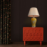 Настольная лампа желтая с изображением белых птиц Flight Among Acacia варинант исполнения - 5 | Loft Concept в Нижнем Новгороде