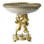 Чаша фарфоровая на двух бронзовых ангелах Eden Garden варинант исполнения - 1 | Loft Concept в Нижнем Новгороде