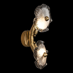 Бра с ветвистыми бронзовыми элементами и стеклянными рифлеными дисками Textured Glass Bra варинант исполнения - 5 | Loft Concept в Нижнем Новгороде