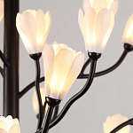 Люстра подвесная черного цвета с ветвями и белыми фарфоровыми цветами Floralis варинант исполнения - 14 | Loft Concept в Нижнем Новгороде