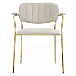 Стул Singer Chair с подлокотниками серый на золотистых ножках варинант исполнения - 1 | Loft Concept в Нижнем Новгороде