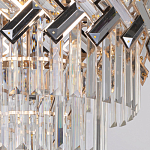 Люстра многоярусная с переплетенными металлическими элементами черного и золотого цвета и прозрачными хрустальными подвесками Empire Chandelier Crystal варинант исполнения - 4 | Loft Concept в Нижнем Новгороде