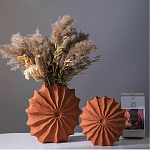 Ваза керамическая в виде круглой терракотовой морской раковины Galapagos варинант исполнения - 2 | Loft Concept в Нижнем Новгороде