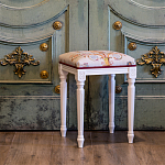 Банкетка одноместная из массива бука бежевая с растительным орнаментом Raffael Beige Floral Banquette варинант исполнения - 5 | Loft Concept в Нижнем Новгороде