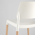 Пластиковый стул на ножках из массива бука Ferret White варинант исполнения - 7 | Loft Concept в Нижнем Новгороде
