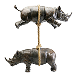 Декоративная статуя из стали Duo Rhinos варинант исполнения - 1 | Loft Concept в Нижнем Новгороде
