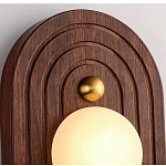 Настенный светильник с деревянным резным основанием Wood Wall Lamp варинант исполнения - 1 | Loft Concept в Нижнем Новгороде