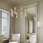 Люстра круглая с фактурными абажурами из тонких металлических палочек Wild Thorns варинант исполнения - 3 | Loft Concept в Нижнем Новгороде