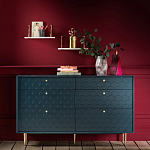 Комод с 6 выдвижными ящиками Scale Ornament Blue Chest of Drawers варинант исполнения - 6 | Loft Concept в Нижнем Новгороде