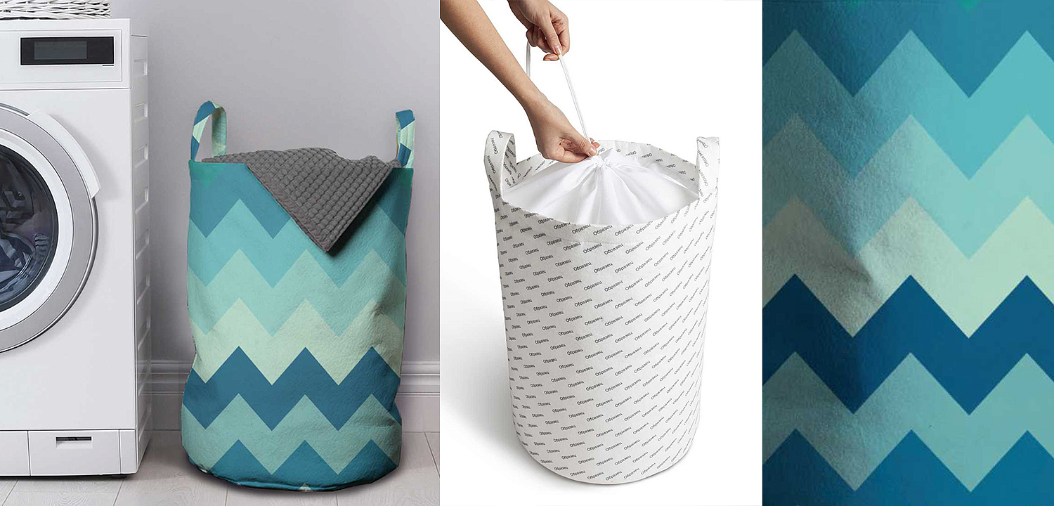 Корзина Blue Chevron Basket Корзина Blue Chevron Basket - Loft-Concept в Нижнем Новгороде