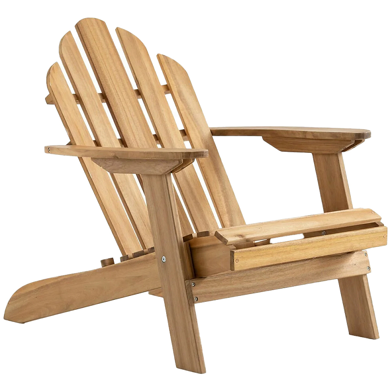 Уличное кресло из массива акации Adirondack Wooden Chair Natural Древесина в Нижнем Новгороде | Loft Concept 