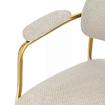 Стул Singer Chair с подлокотниками серый на золотистых ножках варинант исполнения - 6 | Loft Concept в Нижнем Новгороде