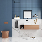 Настенное зеркало квадратной формы в черной металлической раме CORNER MIRROR BLACK варинант исполнения - 3 | Loft Concept в Нижнем Новгороде