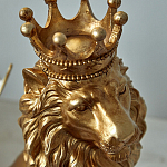 Статуэтка лев с детализированной гривой и изящной короной Lion Crown  варинант исполнения - 6 | Loft Concept в Нижнем Новгороде