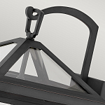 Настенный фонарь черного цвета с прозрачным стеклянным плафоном трапециевидной формы Hinkley варинант исполнения - 2 | Loft Concept в Нижнем Новгороде