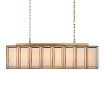 Люстра прямоугольная с каркасом золотого цвета Soft Glow Lamps варинант исполнения - 1 | Loft Concept в Нижнем Новгороде