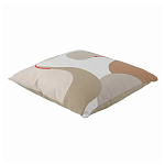 Подушка декоративная хлопковая бежевого цвета с абстрактным принтом Elysian Flow Sand варинант исполнения - 1 | Loft Concept в Нижнем Новгороде