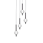 Люстра светодиодная каскадная с 4-мя сферическими стеклянными плафонами Splatter варинант исполнения - 2 | Loft Concept в Нижнем Новгороде