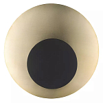 Бра круглое в сочетании золотистого и чёрного цвета Round Sconce Gold and Black варинант исполнения - 1 | Loft Concept в Нижнем Новгороде